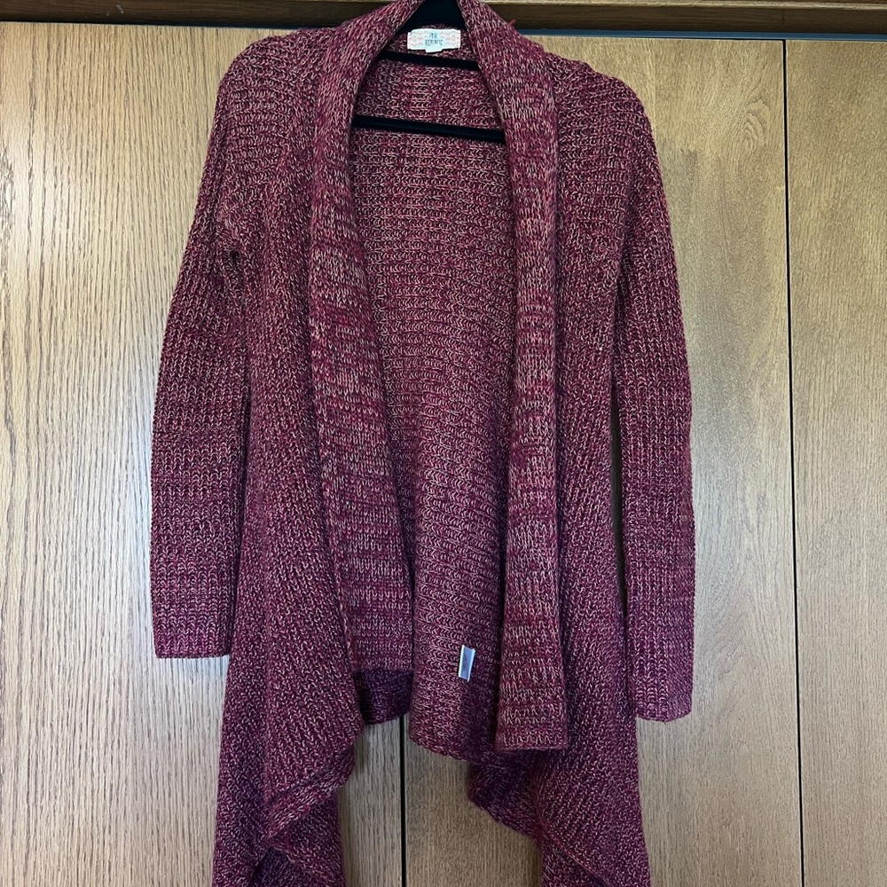 Maroon cardigan